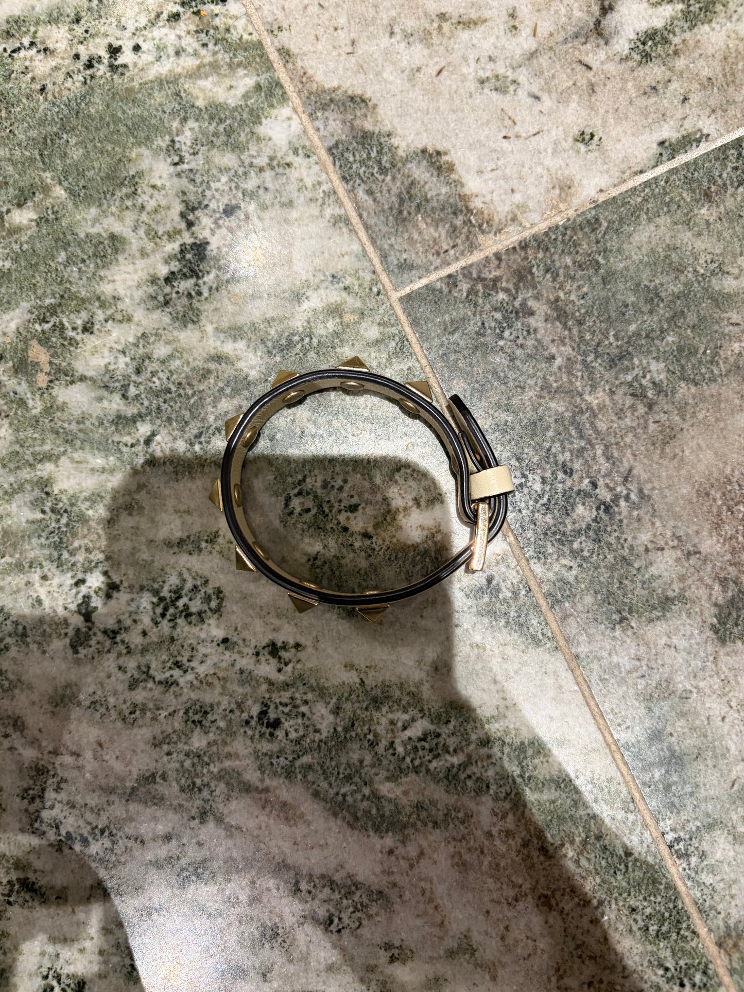 valentino rockstud bracelet white