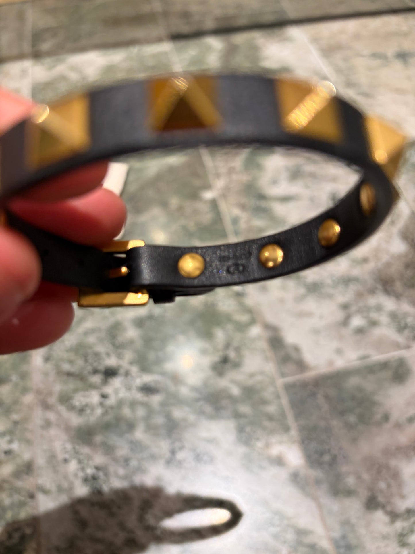 valentino rockstud bracelet black