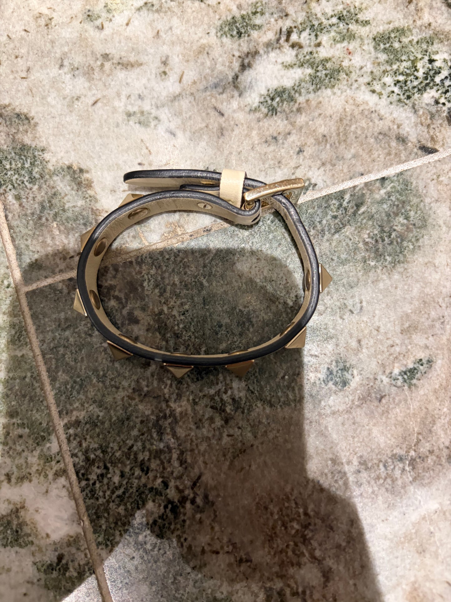 valentino rockstud bracelet white
